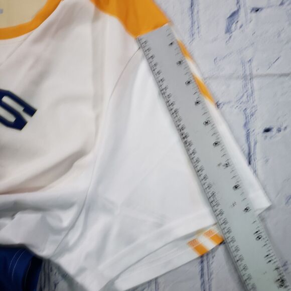 Adidas MENS SIZE 2XL Custom DAWGS White Blue Gold Soccer Jersey Shirt - Picture 2 of 12